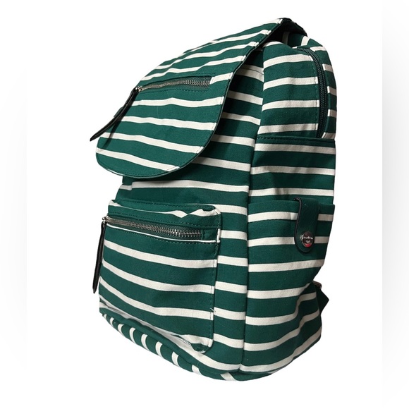 New MADDEN GIRL Green/stripe Women’s Backpack - Picture 2 of 13